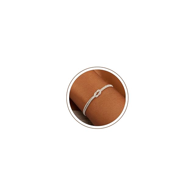 KOHOTA Silver Gold Bracelets for Women Trendy 14K Gold Plated Bracelet for Women Non Tarnish Dainty Stackable Layered