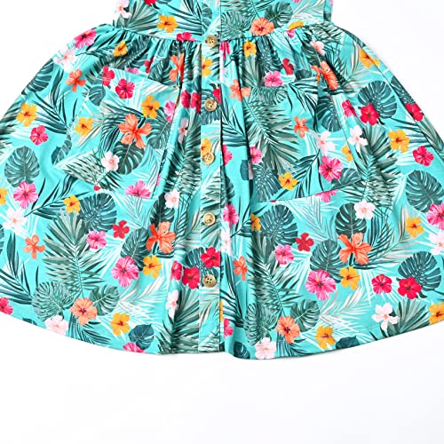 Perfashion Girls Cotton Dresses Sleeveless/Long Sleeve Crew Neck 4-13Y4