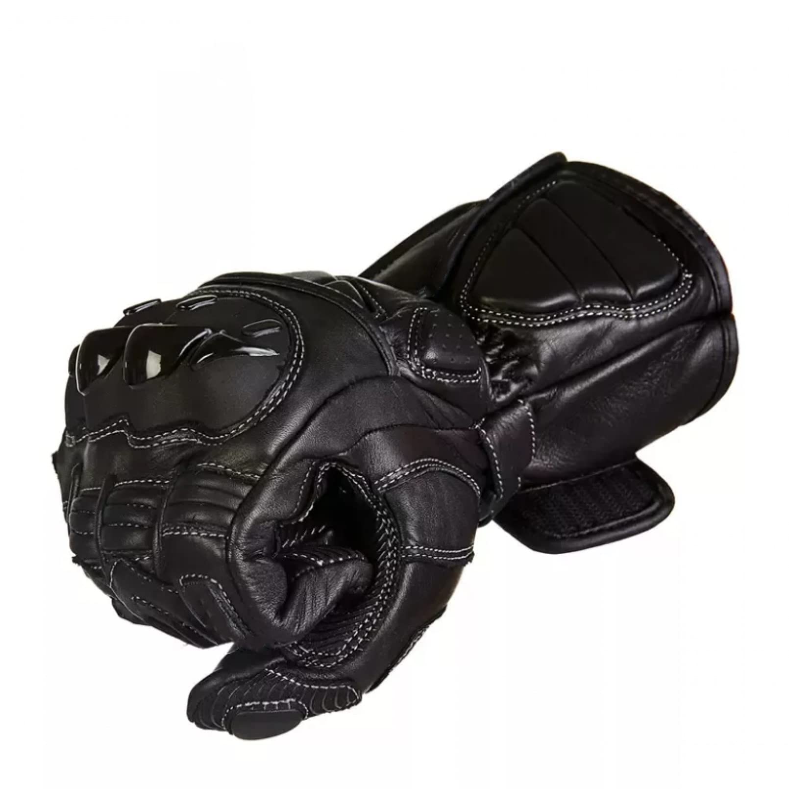 Rękawice motocyklowe, skórzane rękawice motocyklowe, pełna ochrona palców, wiatroszczelne, czarne, akcesoria motocrossowe