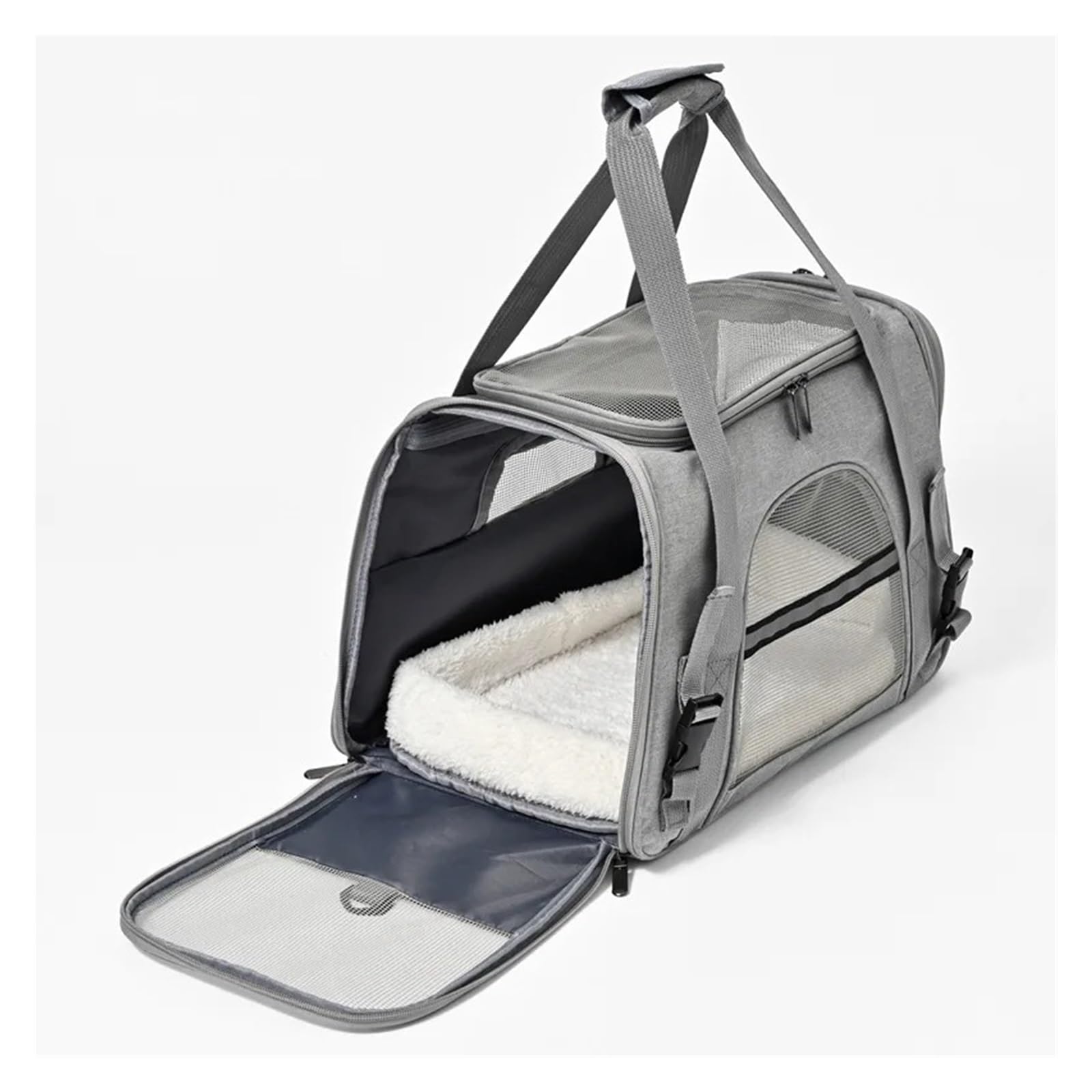 Compatible con Mochila for Mascotas, Bolso de Hombro Plegable y Transpirable portátil, Bolsas Transporte for Perros, Viaje saliente(A)