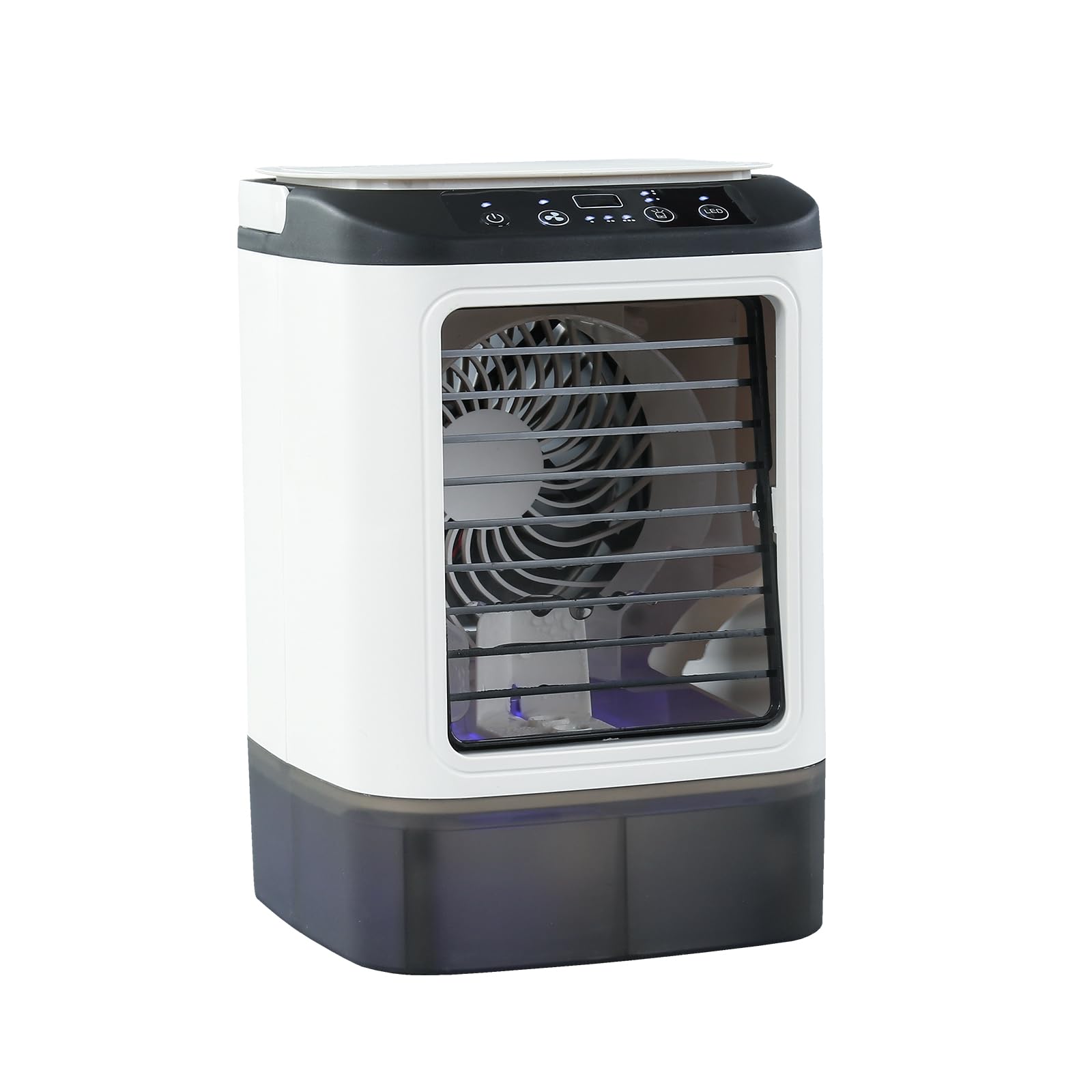 Ventilateur de refroidissement portable pour calmer la chaleur nocturne veilleuse 7 teintes