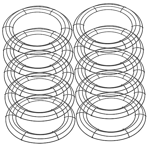 ifundom 10pcs Round Iron Wreath Frame for Crafts Reusable Wreath for Home Decor Christmas Weddings and Party Decorations Sturdy Garland Base for Unique Creations