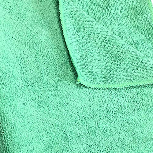 Arkwright Microfiber Glass Cleaning Cloths - (Pack Of 12) Lint Free, Car Detailing Cloth, Perfect Microfiber Towel Set For Home, Gym, And Kitchen, 12 X 12 In, Green #TOP5