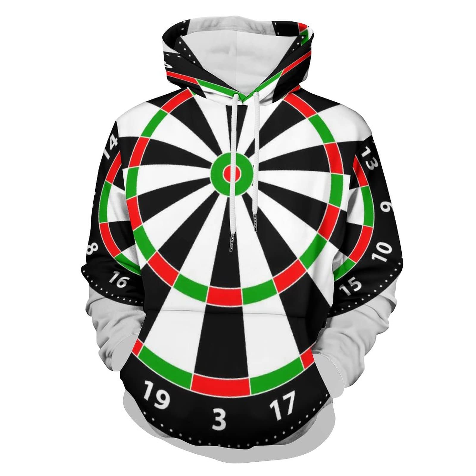 Delayer Unisex Multi1 Adult Hoodie Target Dart Board Game Sweatshirts Hoody With Pocket For Men Women