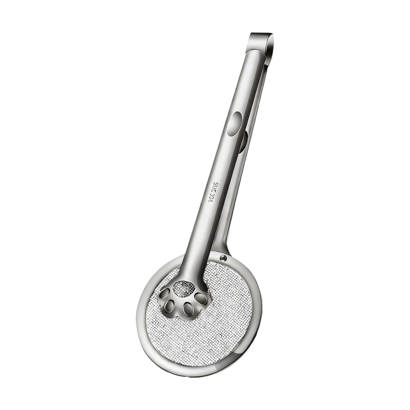 Tertioi Stainless Steel BBQ Tongs Including Fork Strainer Cats Claws Design Comfort Handle Grilling Clip for Outdoor Camping Tool Stainless Steel Barbecue Tongs with Fork Strainer