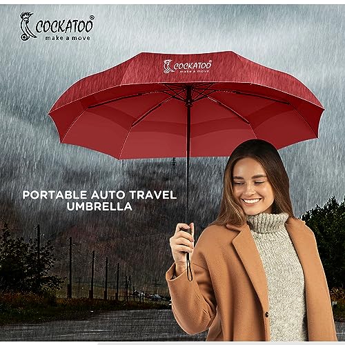 Image of Cockatoo Rain-Guard Automatic Umbrella With 8 Ribs, Material- Polyponee, Umbrella For Women & Men, With Auto Open-Close Button