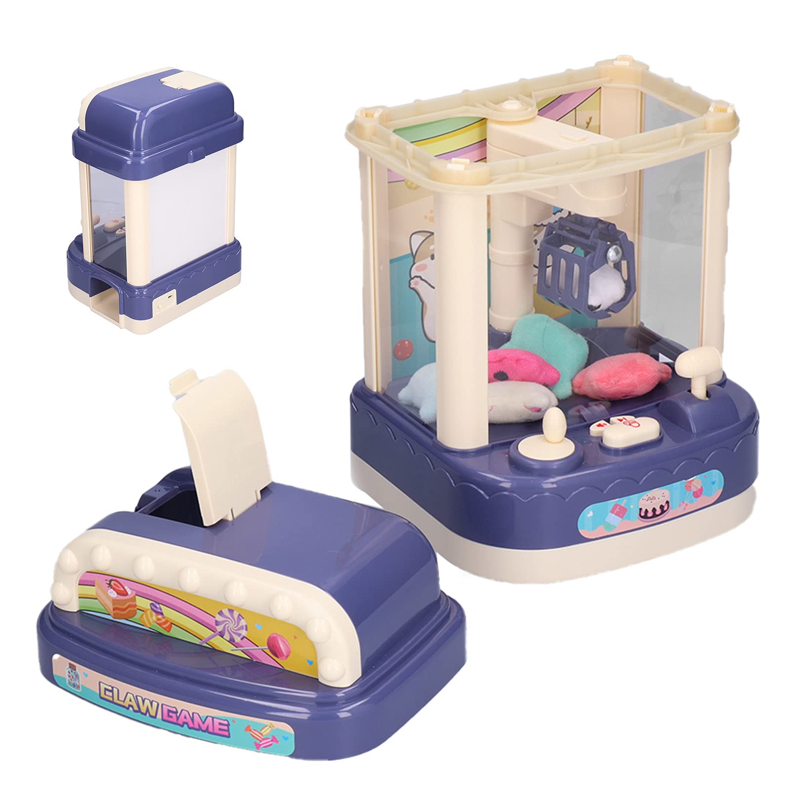 Mini Gioco di Artigli per Bambole di Caramelle per Bambini con Musica Leggera per Il Divertimento in Famiglia a Casa con Materiale ABS Resistente (Mini Macchina per Bambole Blu