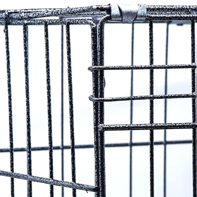Image of Woofy 24 Inch Dog Cage Powder Coated Rust Proof Metal Folding Kennel for Small Dogs and Puppies (Small)