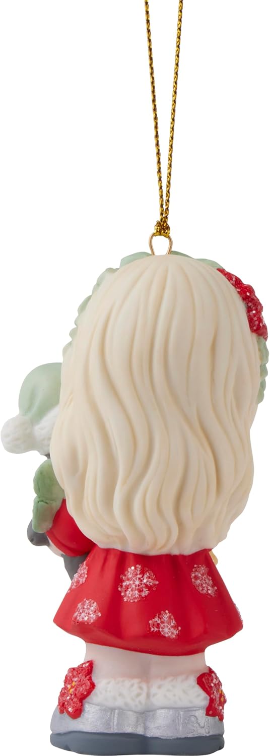 Precious Moments 2024 Collector Little Girl Ornament | Have Yourself A Merry Little Christmas Dated 2024 Girl Bisque Porcelain Ornament | Holiday Decor & Gifts