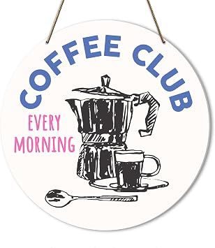 Coffee Bar Shop Corner Station Decor Sign for Home Kitchen Decorations, Home Cafe Decor for Kitchen, Gifts for Coffee Lover Women Men, Every Morning