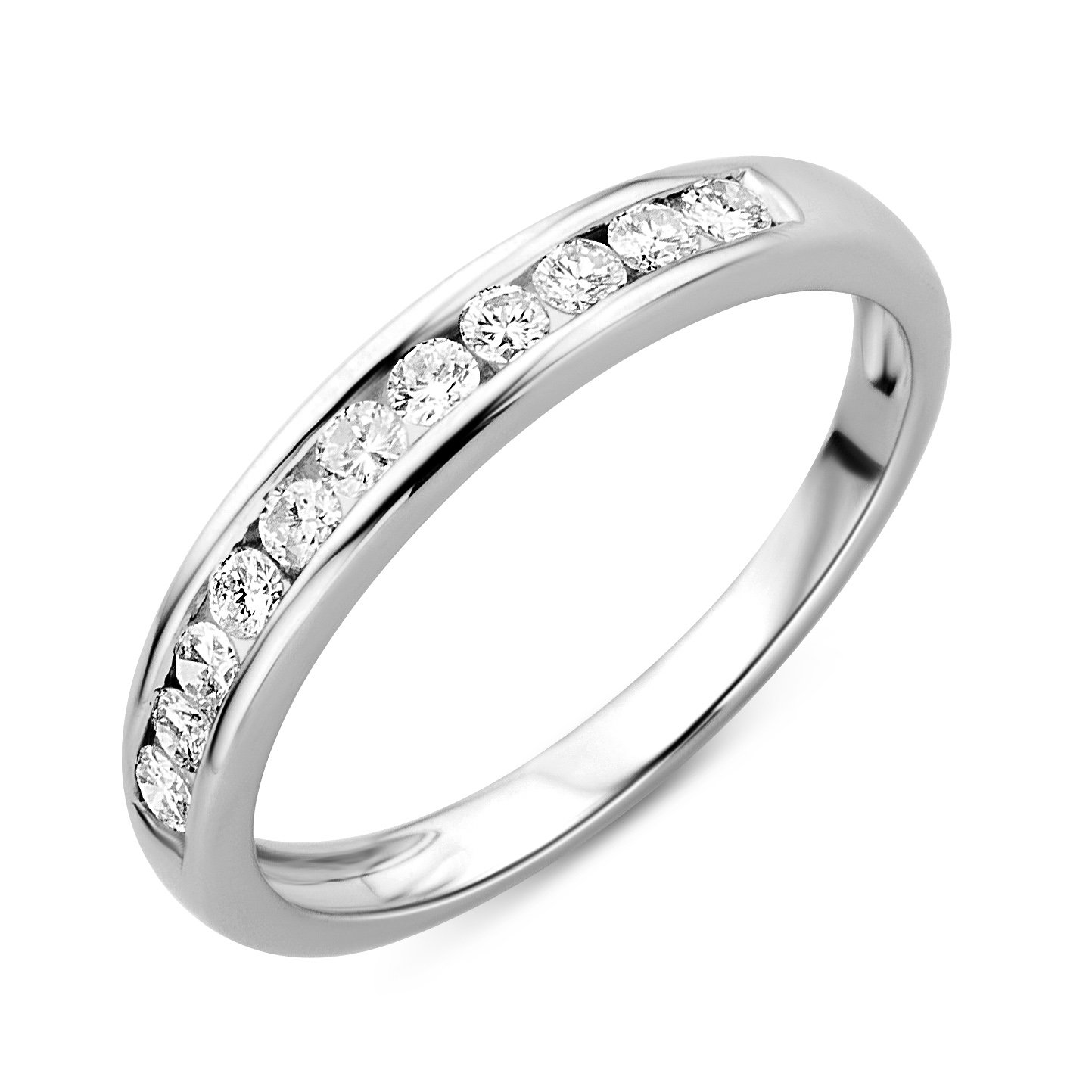 Memoire Women's Wedding Ring 14 Carat White Gold (585) Brilliant Carat  Engagement Ring Diamond Ring, Gold, Diamond