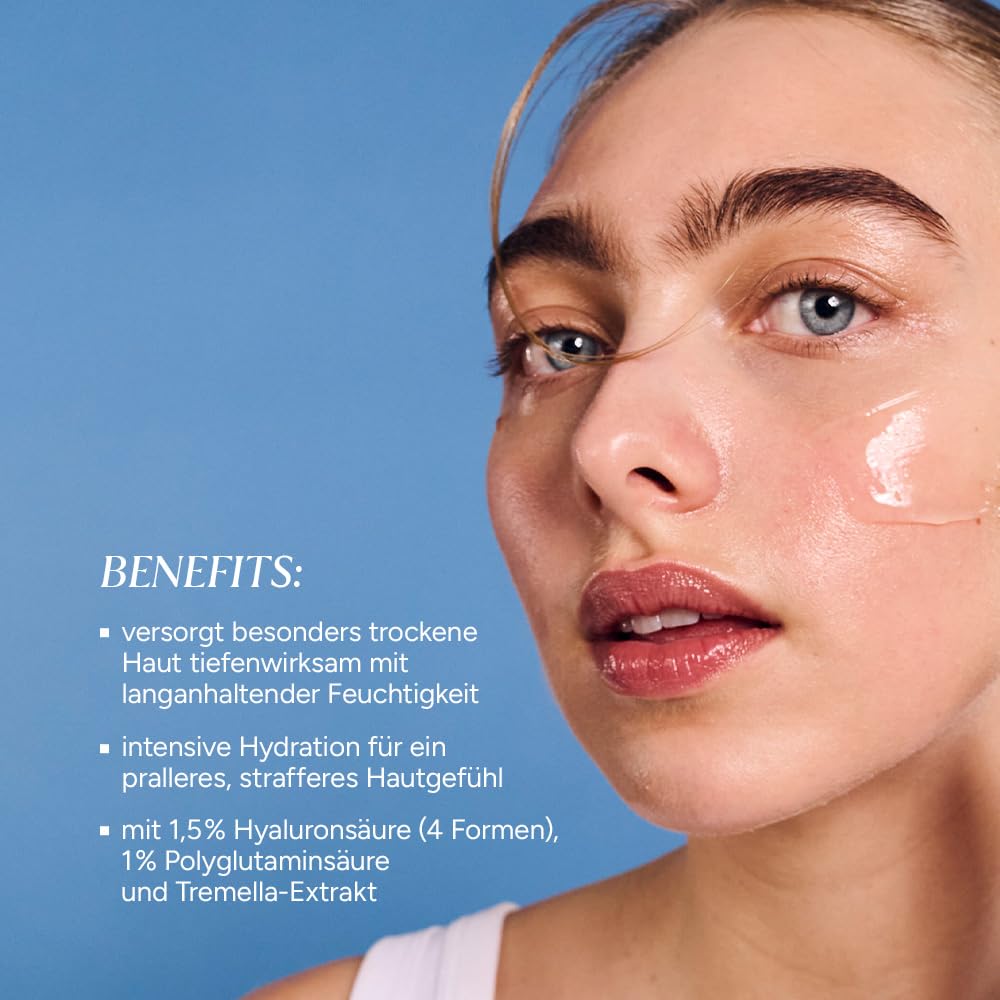 JUNGLÜCK Set Starke Trockenheit reduzieren | Reinigungsmilch 100ml + Hydration Booster 30ml + Hyaluron Creme Reichhaltig 50ml