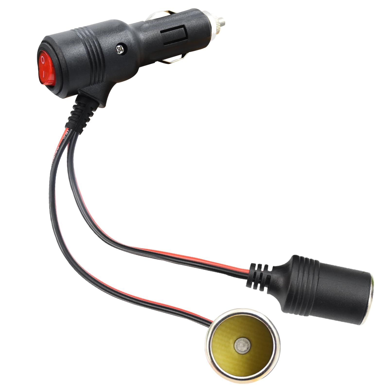 Zequech Adattatore Accendisigari Auto Splitter 2 Prese 12V/24V Con LED Rosso – Per Auto, Camion, Moto - 2