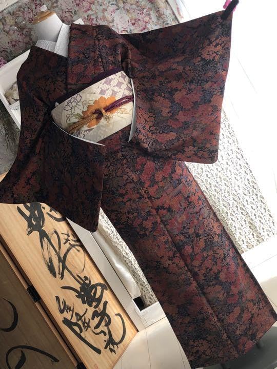 Amazon.co.jp: 2312 高級 正絹 縮緬 小紋 着物 : ファッション