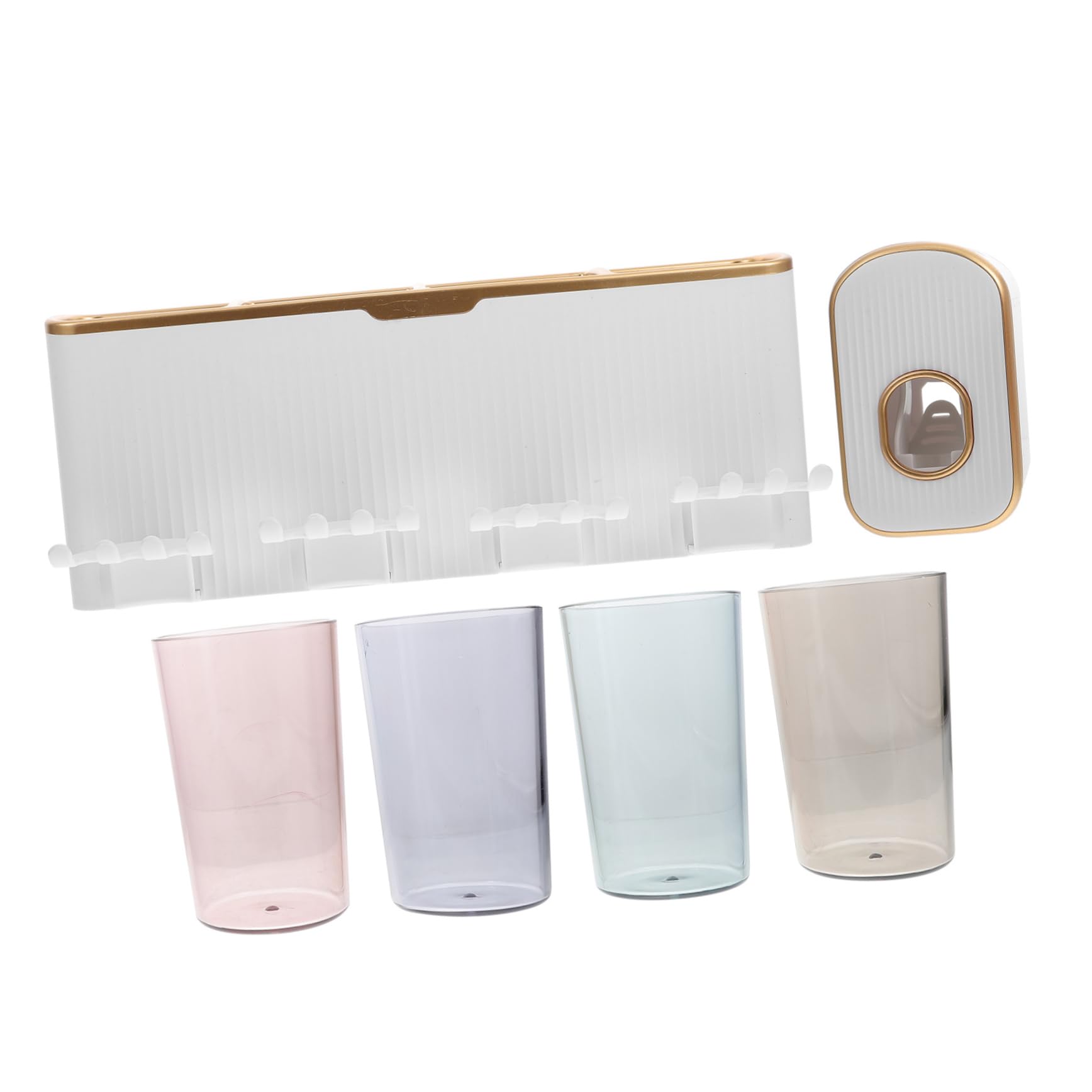 Portacepillos de Dientes de Pared Abs, Juego para 4 Personas