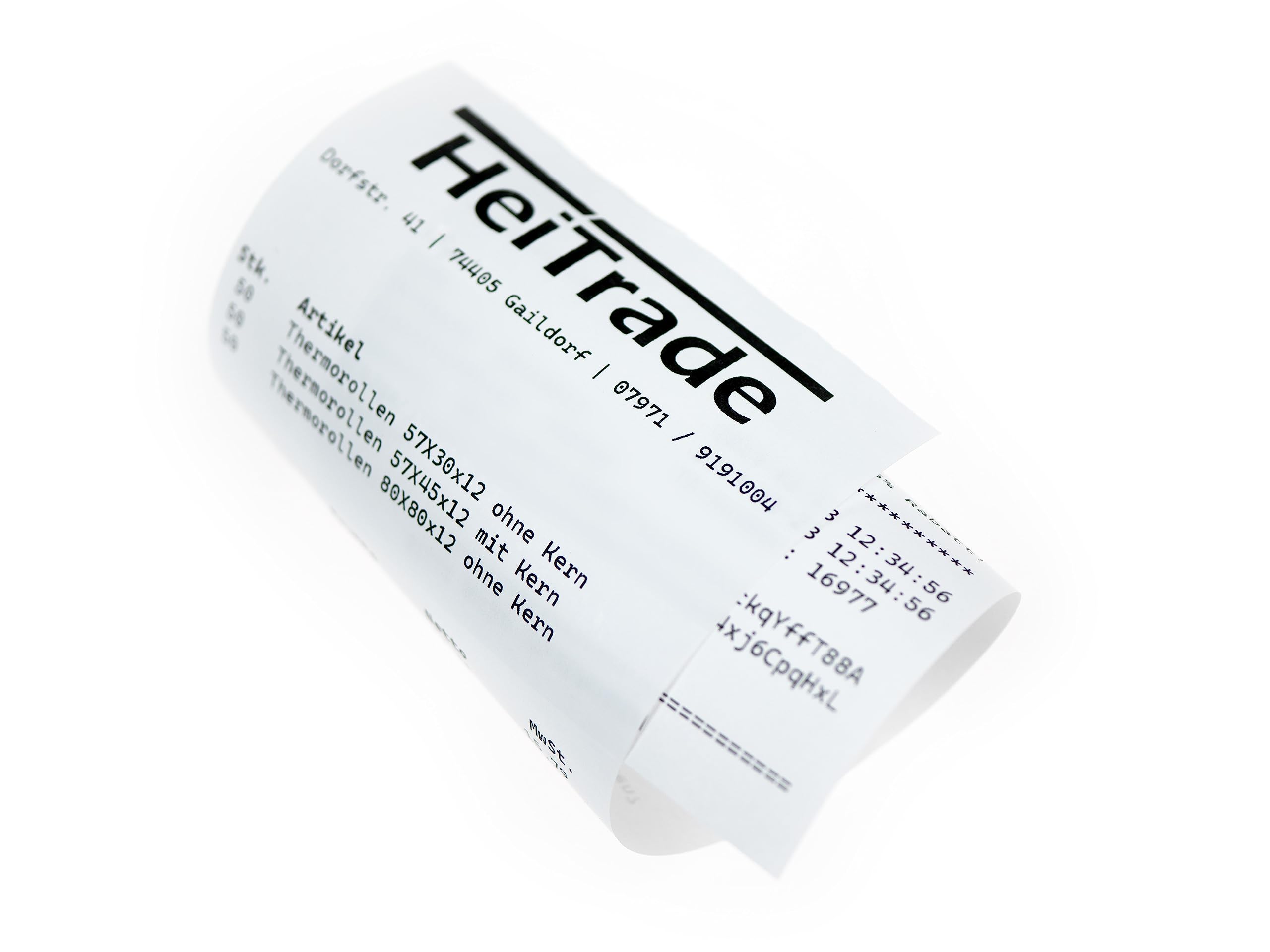 HeiPOS 50 Thermorollen mit SEPA/Lastschrift - Mandat - 80 mm x 80 m - 55 g/m² Papier