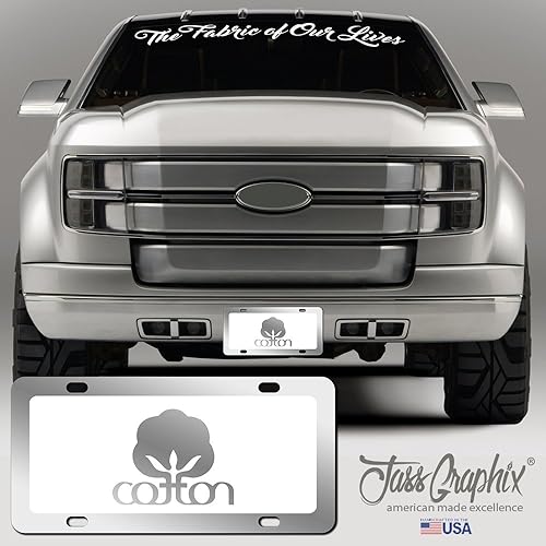 Miniatura 4 de Placa de matrícula de algodón blanco con sello ACM de aluminio cepillado para automóvil, disponible en varios colores. Perfecto para agricultores