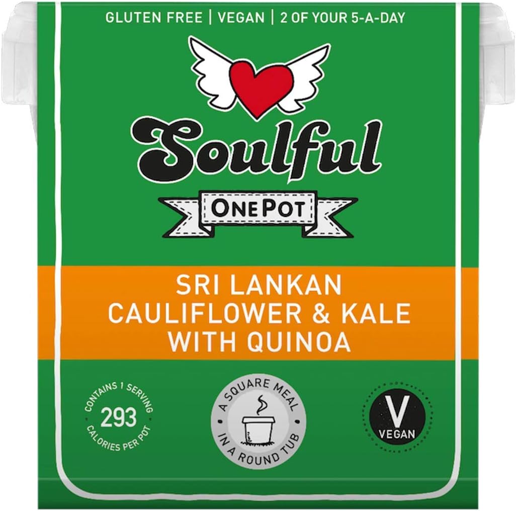 Soulful OnePot Sri Lankan Cauliflower and Kale with Quinoa - Vegan, Gluten Free Curry Ready Meal - 380g