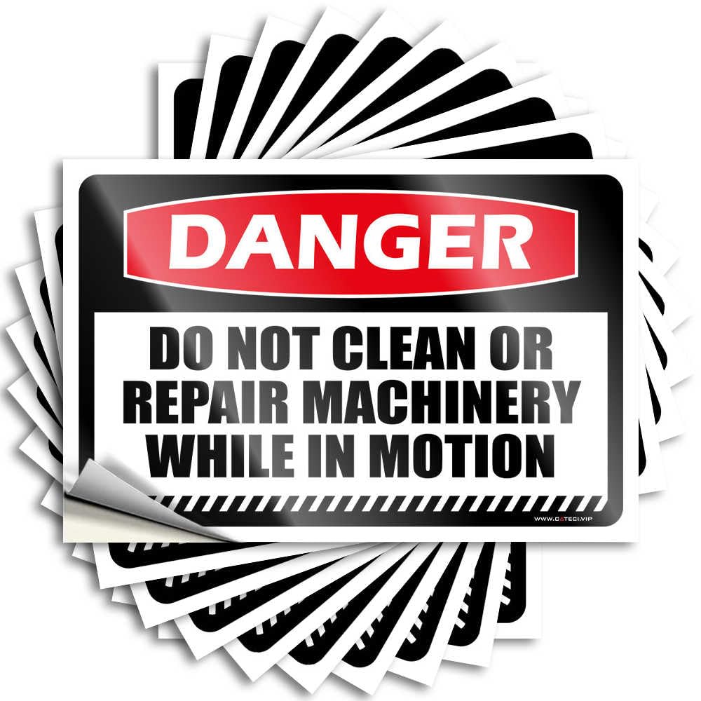 Custom, Sticker Dart Helmet Danger Do Not Clean Or Repair Machinery While in Motion | Coastal Waterproof Vinyl Stickers(8X12CM)