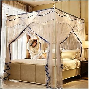 MRKU Schlafzimmer Moskitonetz Prinzessinnen-Tagesdecke