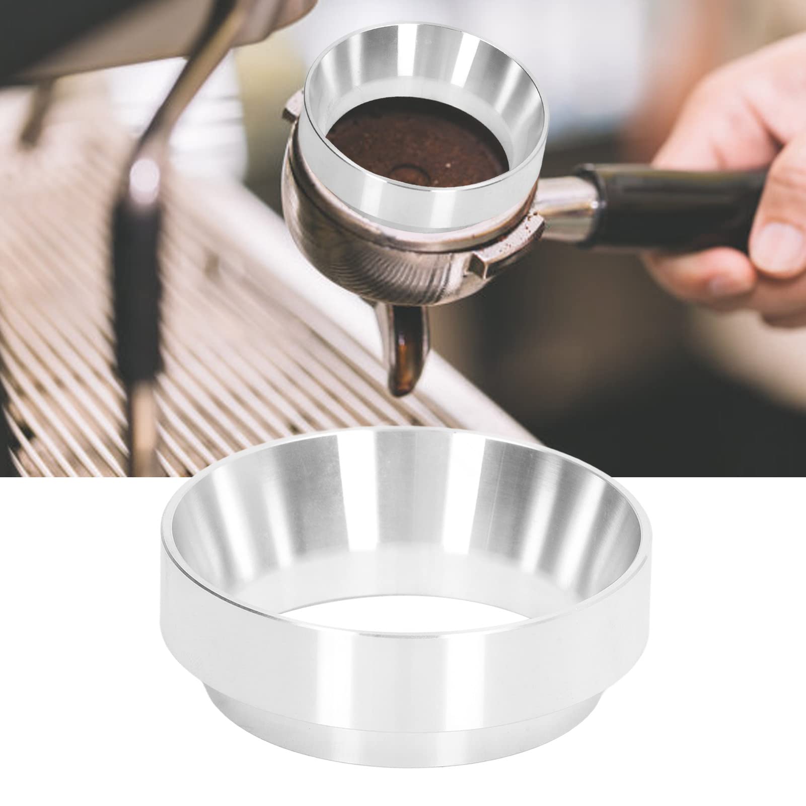 Anello Dosatore Caffè Da 51mm - Magnetico Per Macchine Espresso | In Alluminio Con Spazzola Inclusa - Foto 6