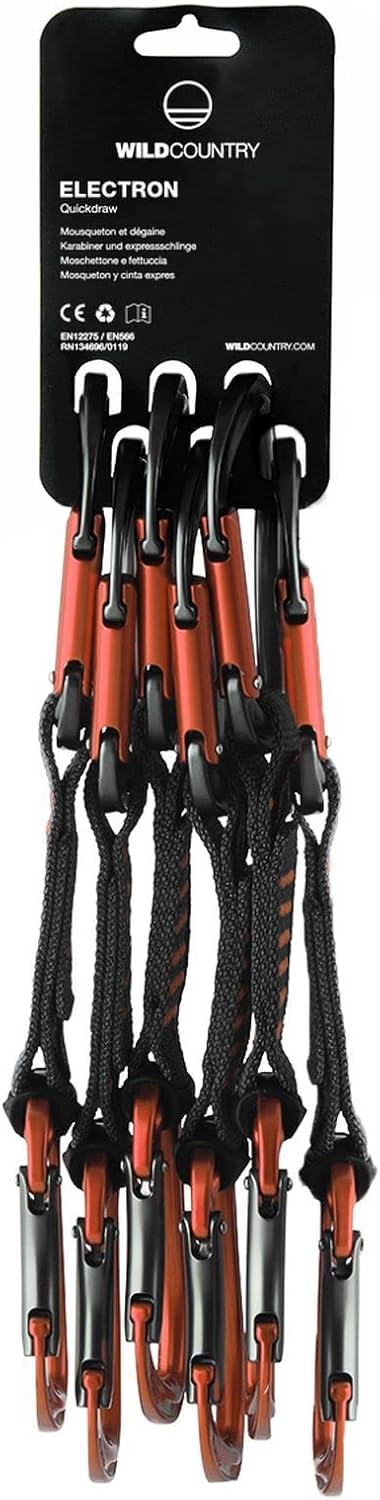 Wild Country Electron Rock Climbing Quickdraw - Durable Quickdraw with Lightweight Aluminum Carabiners