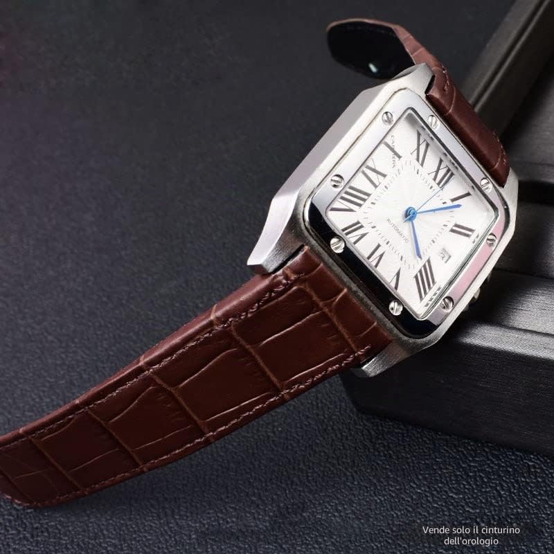 Premium cinturino in pelle accessori per cartier Santos 100 uomini e donne cinturino in pelle 20mm 23mm