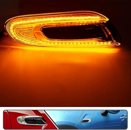 Miniatura 2 de Lente clara ámbar Led Side Fender Marker Light para Mini Cooper F55 F56 F57 Led Señal de giro Sidemarker Lámparas OEM # 7298348