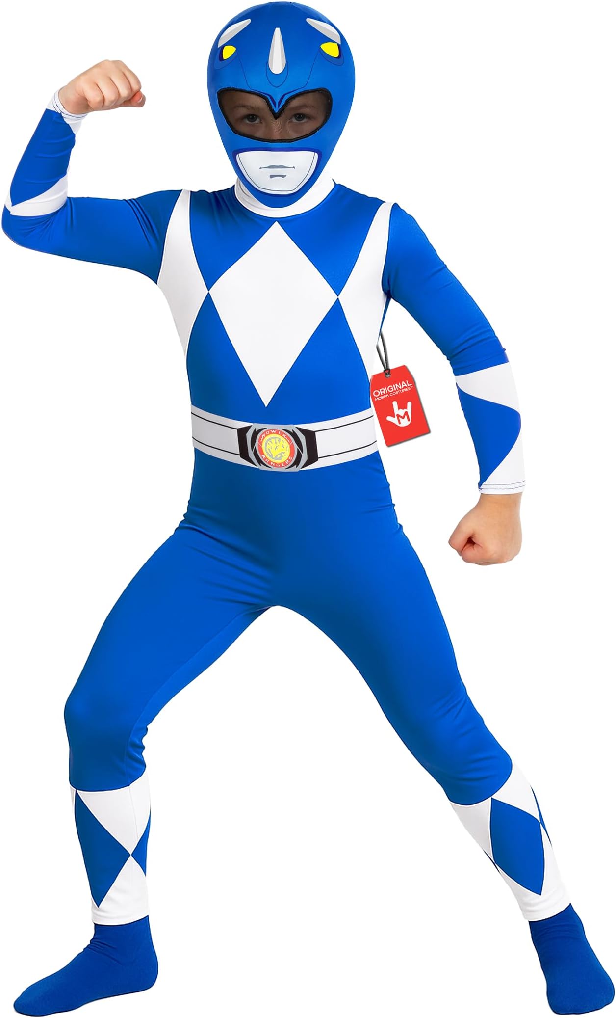 Morph Blue Power Ranger Costume Kids, Halloween Costumes for Kids