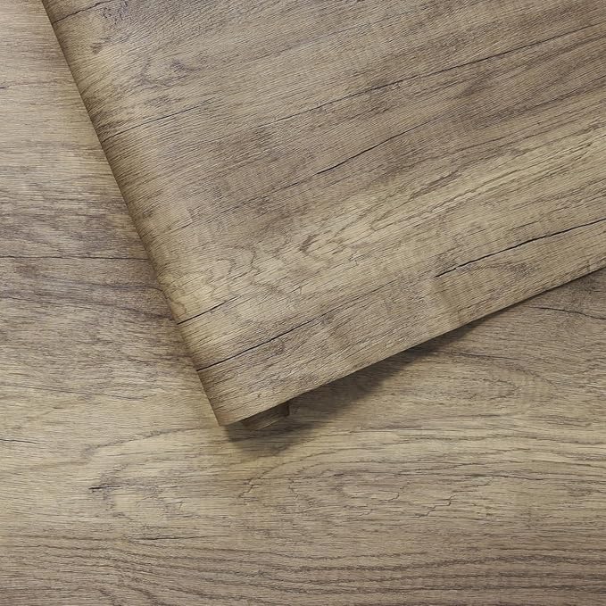 Image of SUNBIRD Wood Grain Wallpaper Self Adhesive Removable Contact Paper PVC Waterproof Wallpaper Rolls Kitchen Stickers Furniture Wardrobe Wall Papers Home Decor (24 X 48 Inch, Tulip Wood)