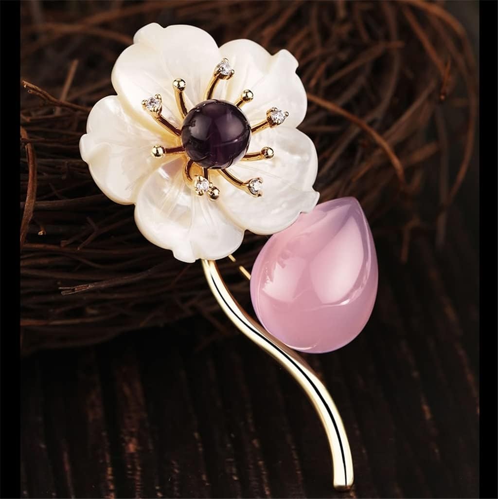 Broche de Flores para Mujer, Temperamento Retro, Ramillete, joyería, Abrigo, Cheongsam, Chaqueta, Accesorios, alfiler Salvaje(A)