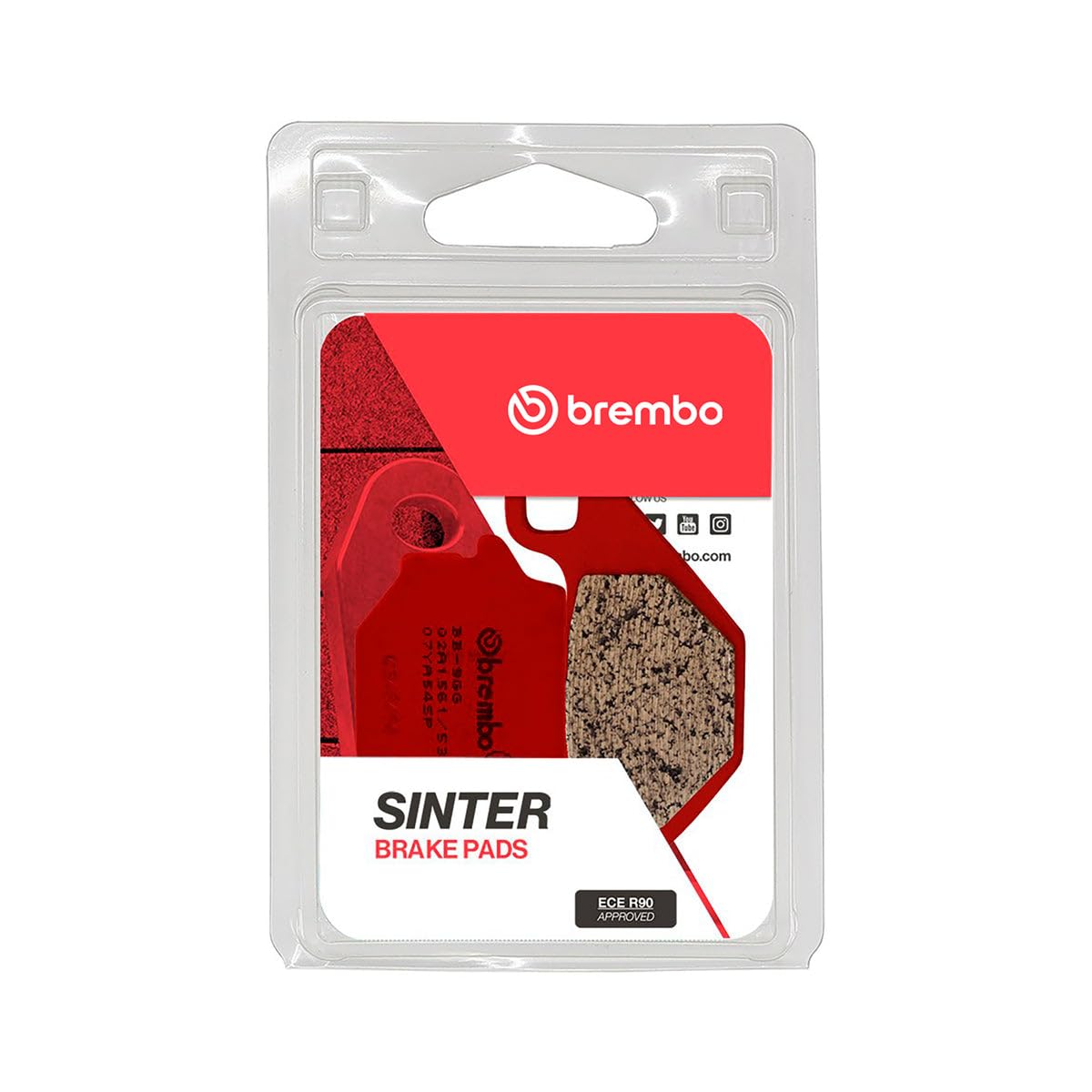 BREMBO Juego de pastillas de freno Trasero 07YA54SP Juego de pastillas de freno Compatible con KAWASAKI MOTORCYCLES ZZ-R GPZ KLE KLR