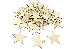 Honbay Unfinished Wooden Star Slices – Your Crafting Essentials