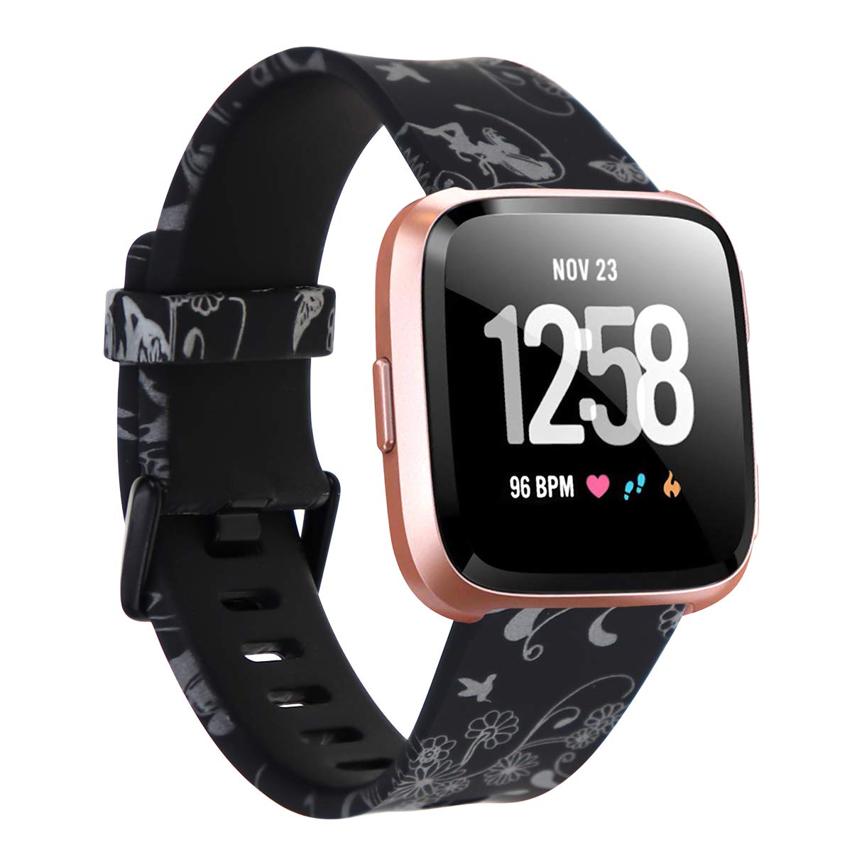 Baaletc For Fitbit Versa Wristband/Fitbit Versa 2 Wristband, Classic Soft TPU Sports Replacement Wristbands Adjustable Accessory Watch Strap for Fitbit Versa/Versa 2/Versa Lite/Versa SE