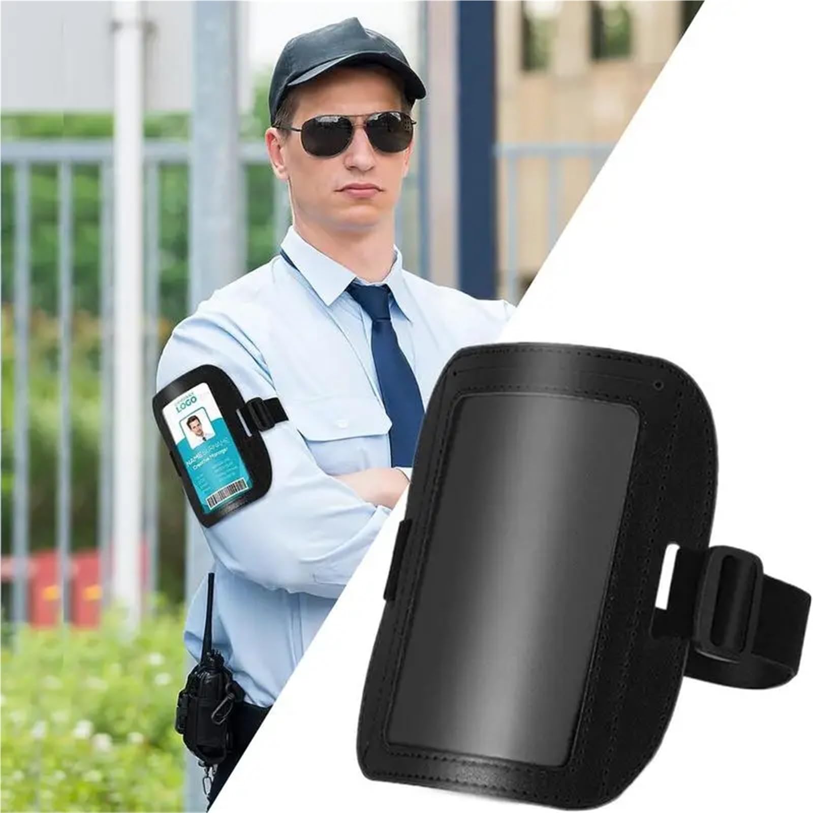Ausweishalter, 10 Stück, PU-Leder, Arm, Ausweishalter, Ausweishalter, verstellbar, wasserdicht, Skipass-Halter, horizontale Armbänder für Studenten, Bankkarten