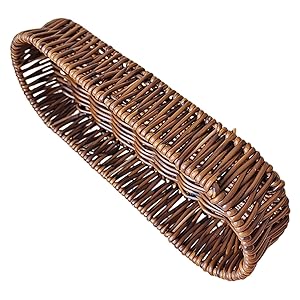 Cesta De Pan Rectangular De Imitación Rattan Almacenamiento Versátil para Comidas y Utensilios Diseño Elegante para Cocina y Eventos