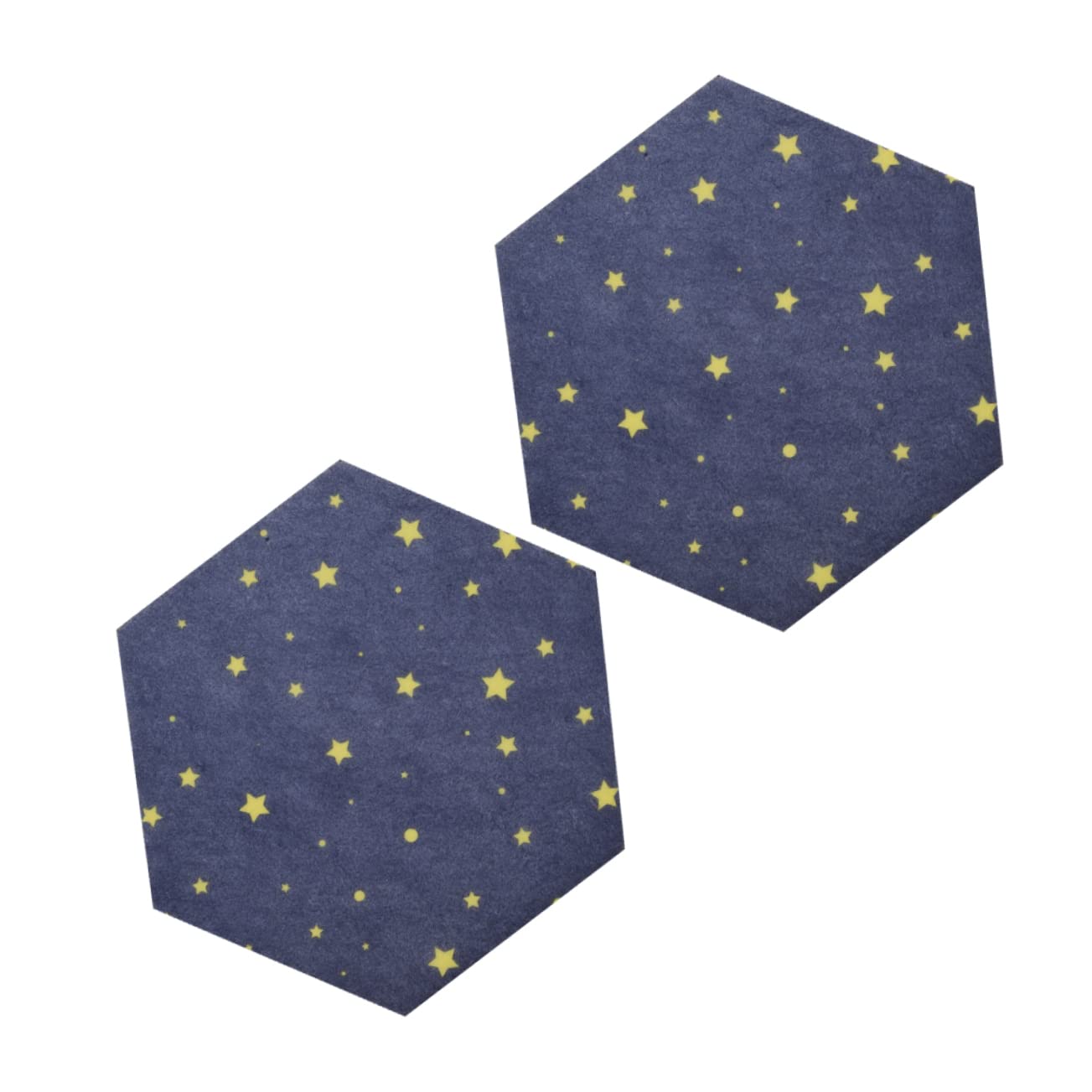 FUNOMOCYA Sky Felt Wall Decal 11x19x22cm Hexagon Notice Tile Board Self-Adhesive for Home Office