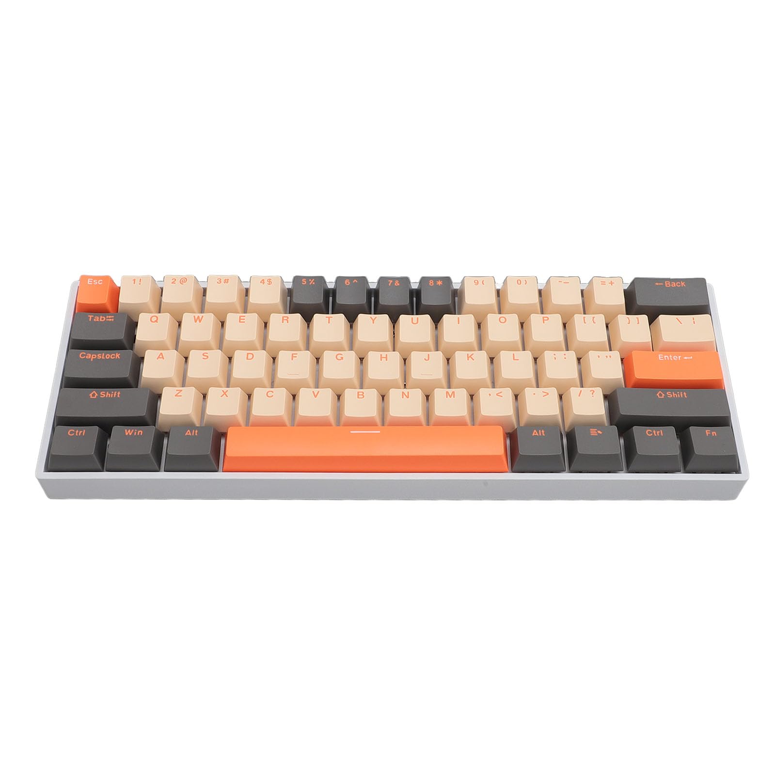 Tangxi Tastiera Meccanica Wireless 61 Tasti Retroilluminazione RGB Portatile per Giochi e Viaggi Bianca