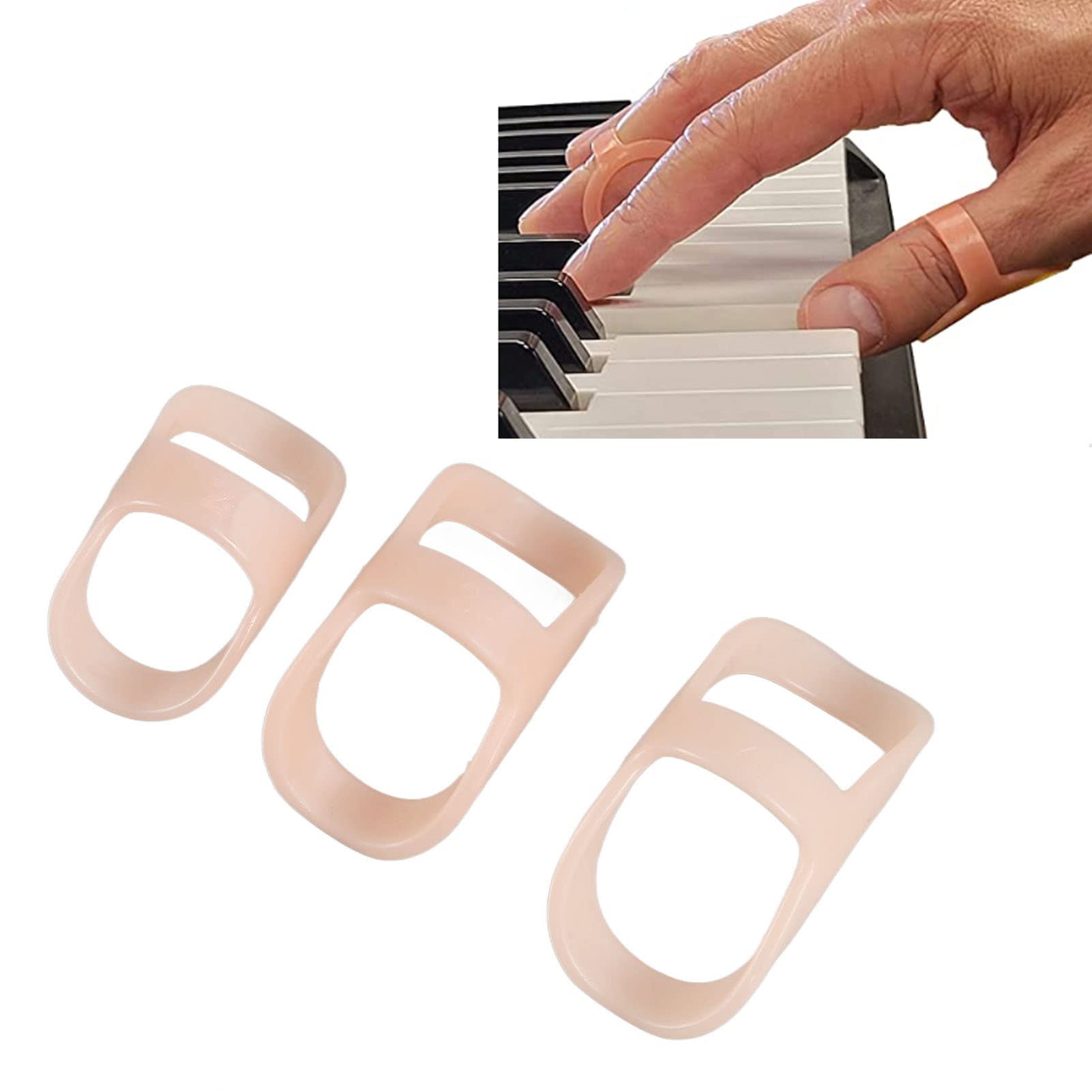 AUEFUDQ 10 pezzi tutore dito a scatto, stecche ovali per dita – supporto per dita a grilletto, 5 misure, supporto portatile per rigidità delle dita (6,7,8,9,10