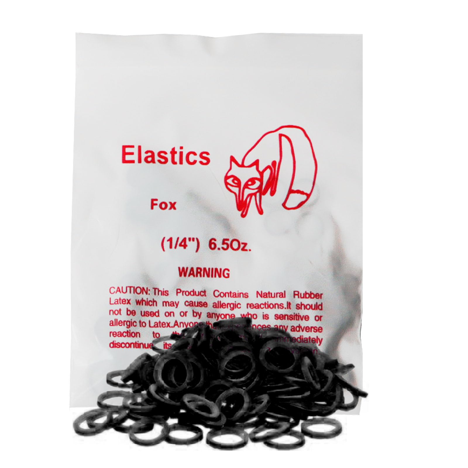 LA MIERE Non latex 100P Black Orthodontic Elastics Dental Rubber Bands Intraoral Black Elastic Bands (Heavy, 6.5 Oz, 1/4"(6.4mm))