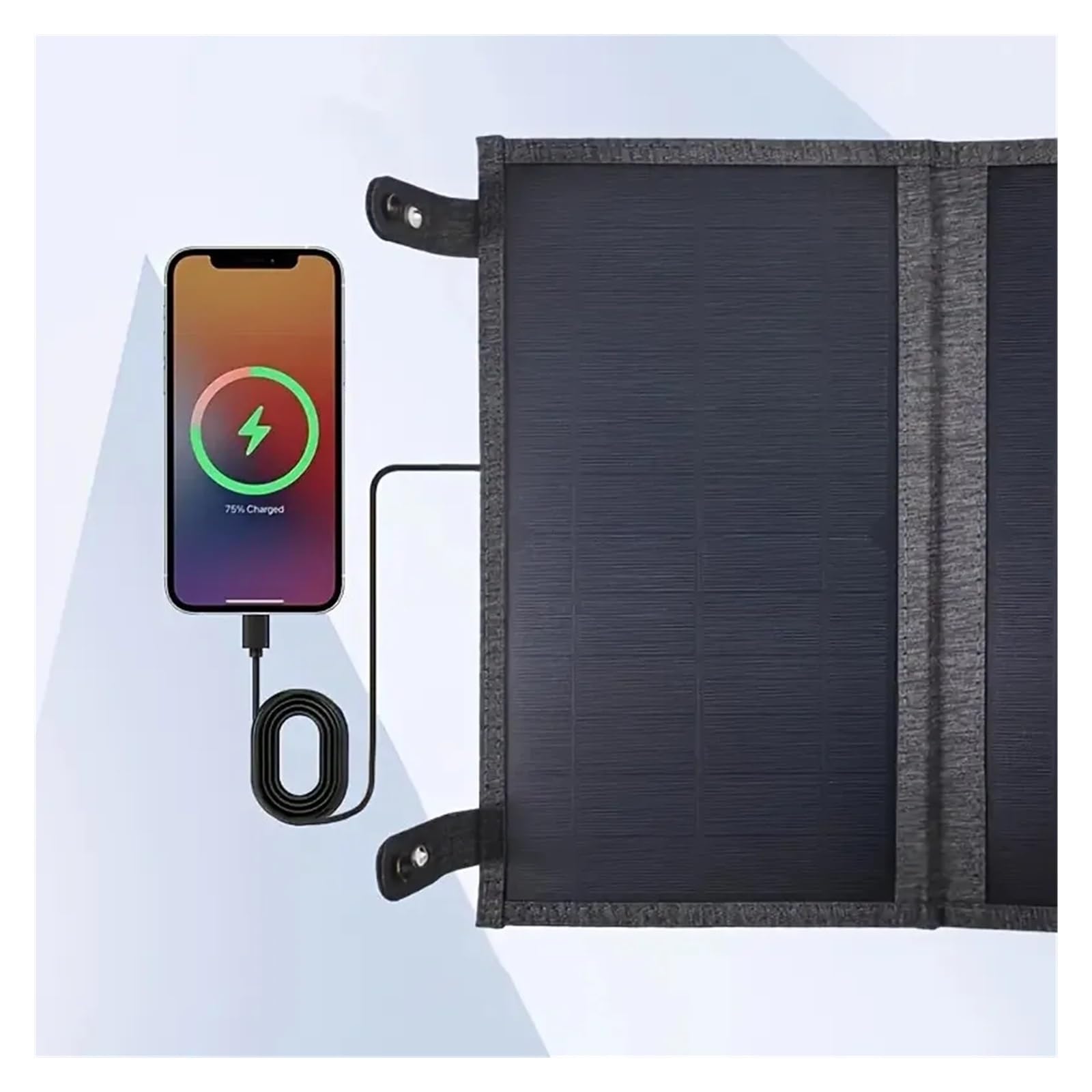 Składany Panel Słoneczny, Składany Panel Solarny Power Bank Przenośny USB Wodoodporny,do domu, na kemping