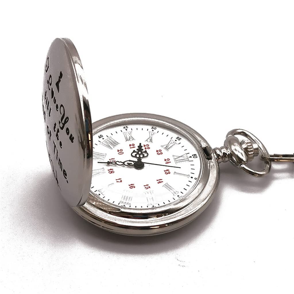 Reloj de Bolsillo de Cuarzo con Letras Vintage, Reloj de Regalo for Mujer y Hombre, el Mejor Reloj de Bolsillo de Regalo Unisex