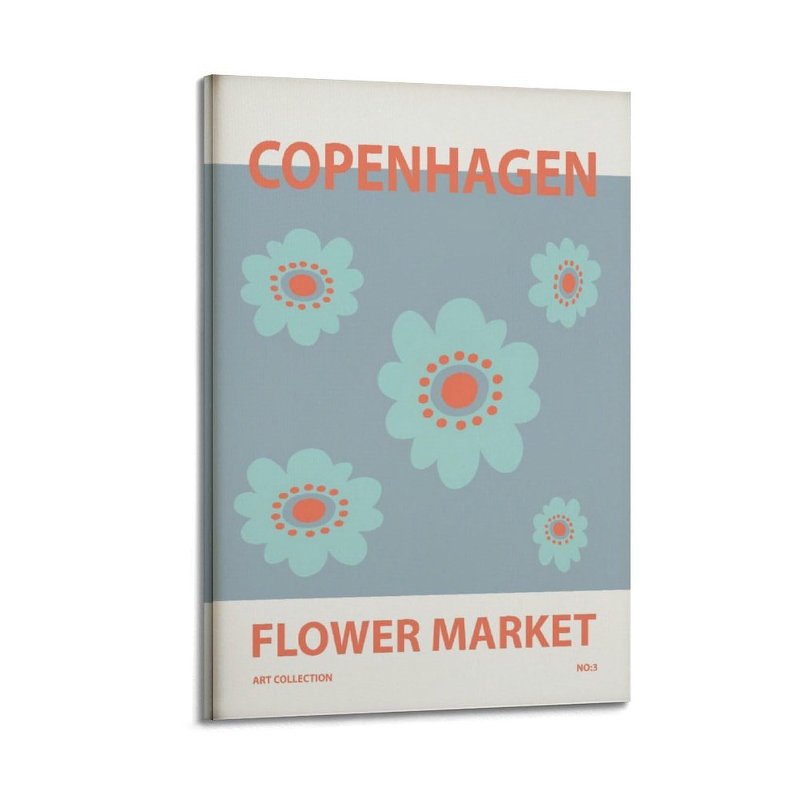 xiaoxiaoshen Copenhagen Flower Market Botanical Canvas Poster Wall Art Prints Room Aesthetic Murals Bedroom And Living Decorations 24x36inch(60x90cm)