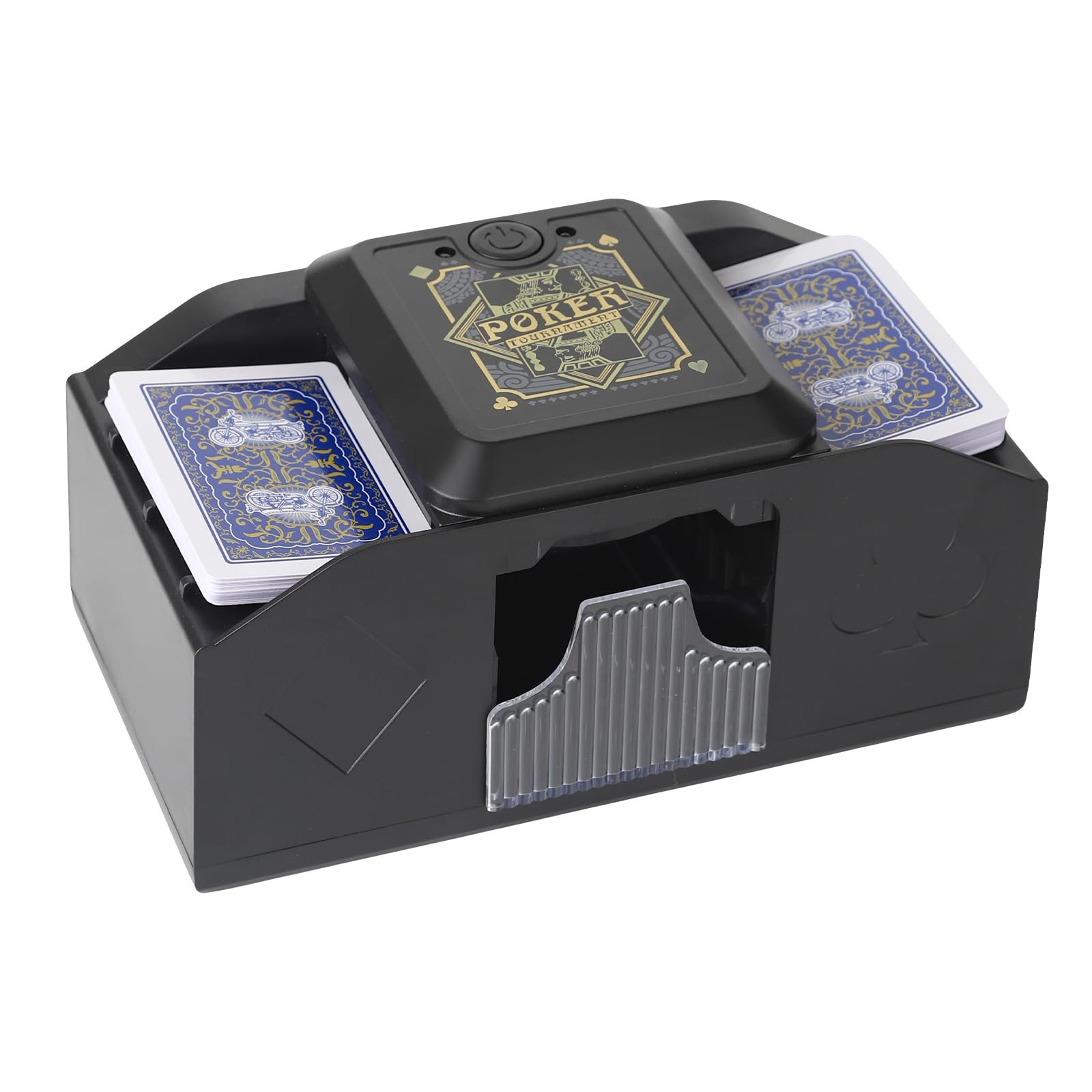 YXYFDC Automatic Card Shuffler, Rechargeable 1-2 Deck Automatic,Auto Lnduction&Timing-Low Noise for UNO/Phase 10/Playing Card/Texas Hold'em/Blackjack