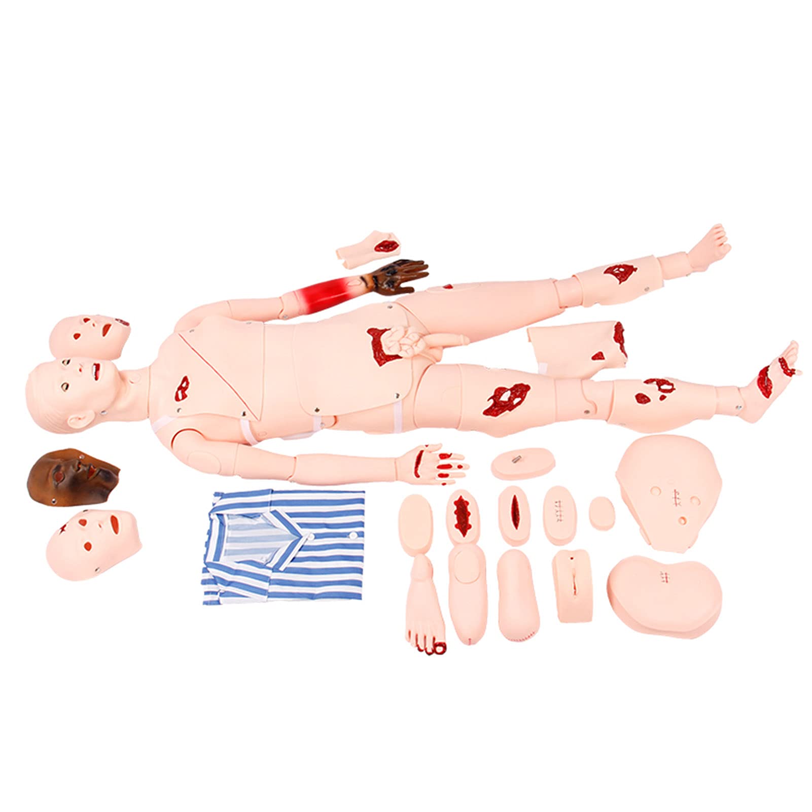 Multifunctional Demonstration Human Manikin Model, Nurse Care Training Aid, Life Size Anatomical Human Model, for Basic Nursing, Education Medical Supplies