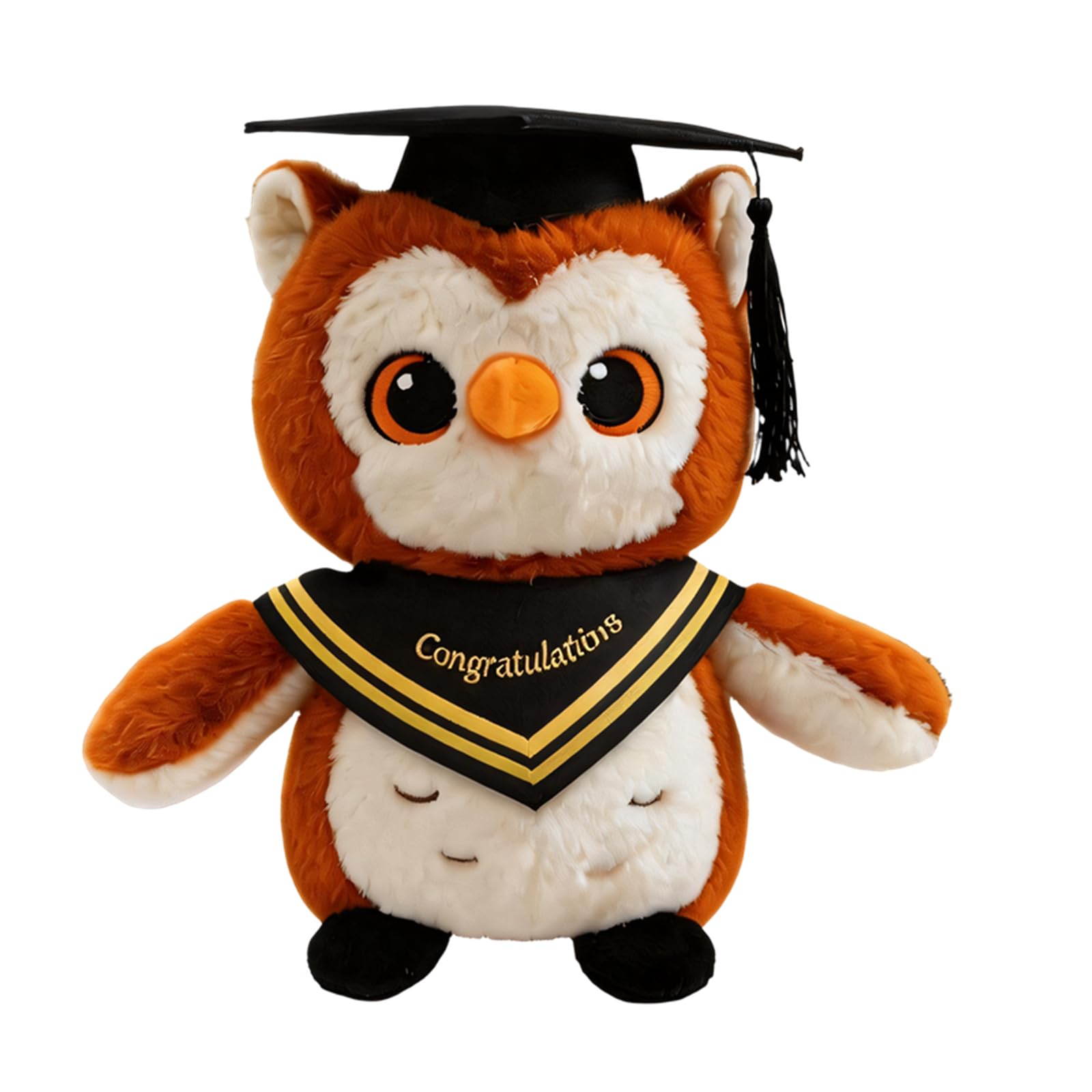 Elnwnnkc Themed Owl Doll with Ribbon Soft Plush for Preschool Decoration Animal Doll with Scarf