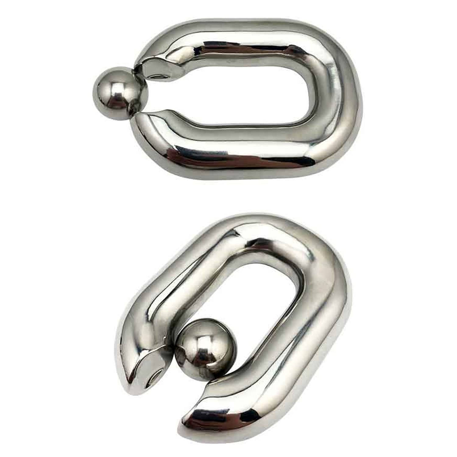 SeLgurFos Anneau de coq pendentif de poids de scrotum, anneaux de testicule en acier inoxydable pour hommes (big)