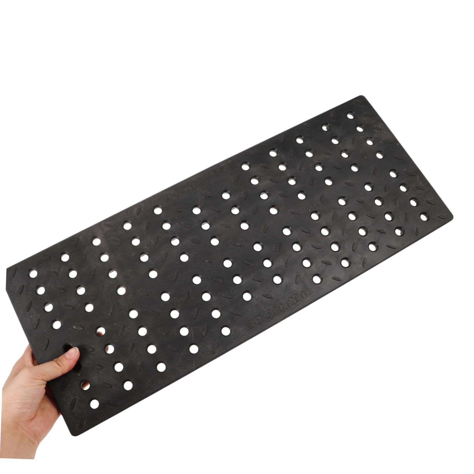 Solidna plastikowa osłona odpływowa wykopu, 200 x 500 mm, wymienna kratka kanalizacyjna z okrągłymi otworami do kuchni i ochrony rynny na zewnątrz, niezbędne akcesorium drenażowe do restauracji i