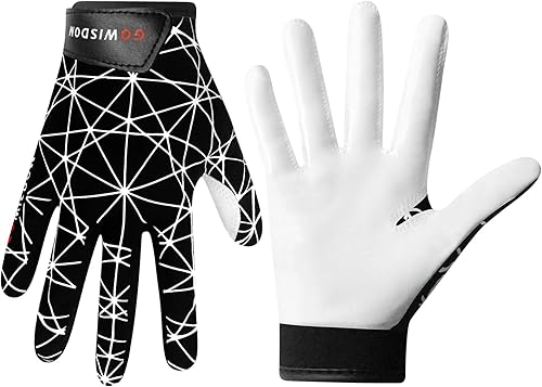 Vista 37 de Guantes de fútbol juvenil, guantes receptores juveniles, de silicona, antideslizantes, transpirables, con bandera estadounidense, experiencia