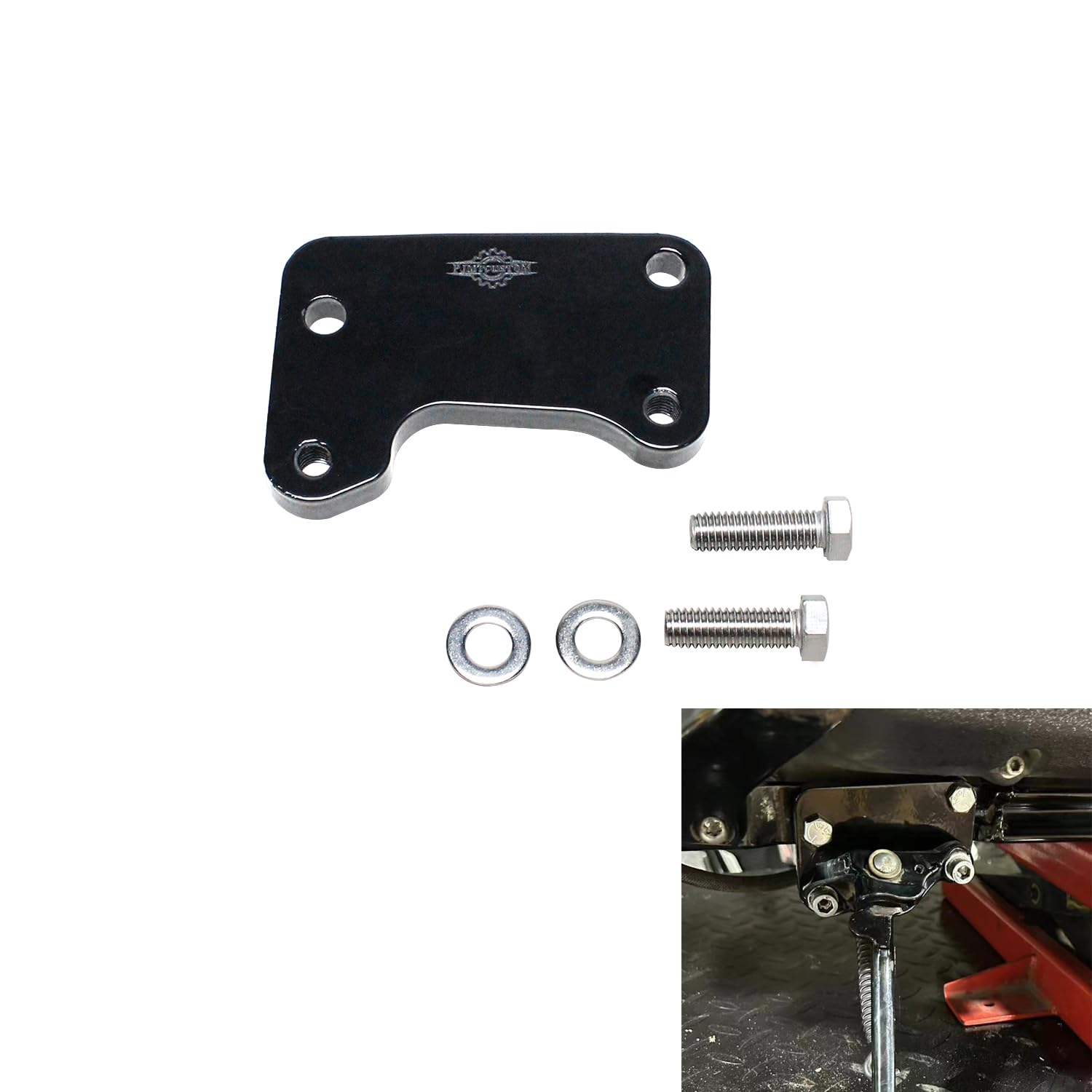 1.0" Longer Extended Kickstand Bracket Kit Fits for Harley Davidson 2018-24 Softail Deluxe, Fat Boy, Heritage Softail, Sport Glide, Street Bob, Breakout, FXDR114, Fat Bob, Low Rider